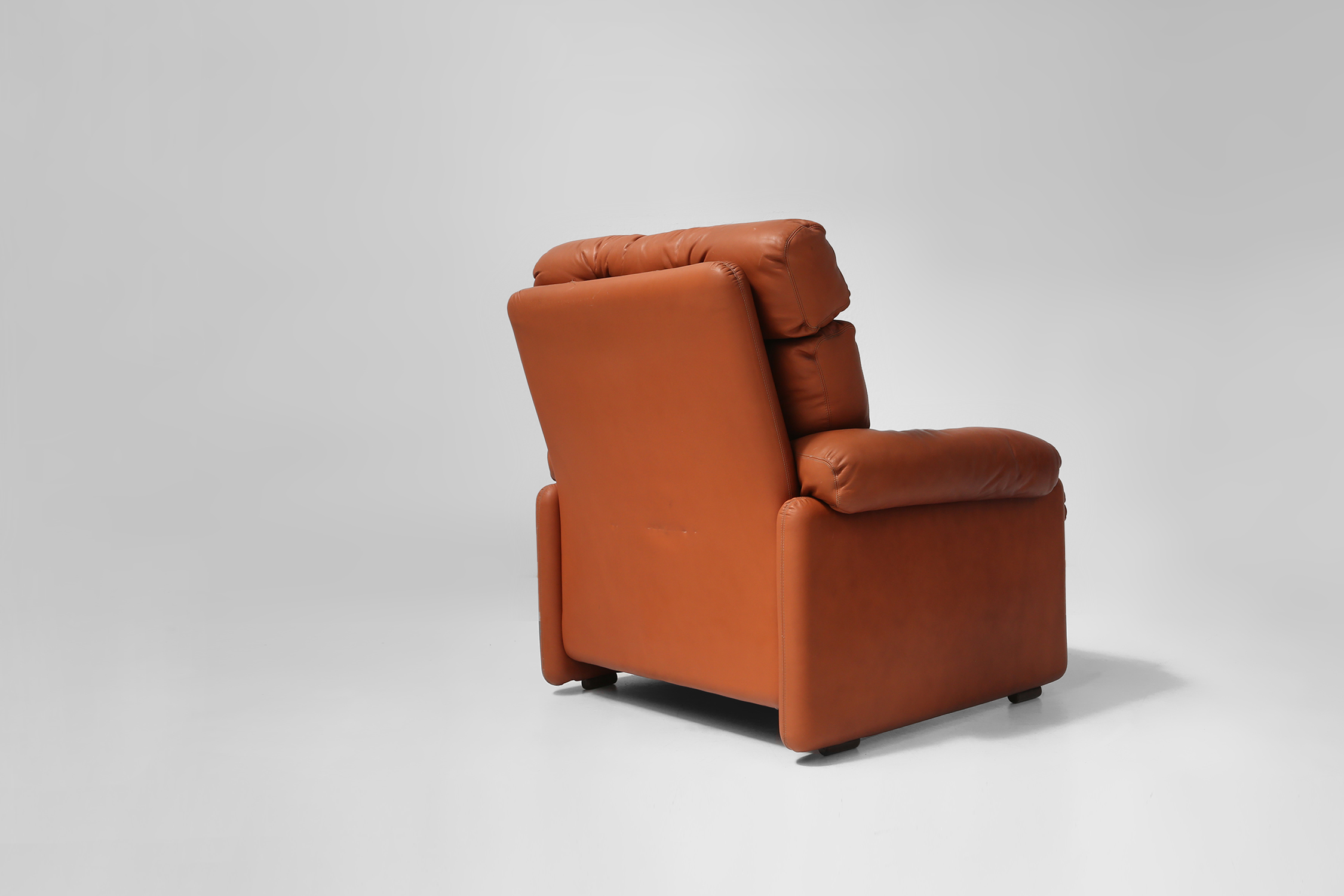 Brown leather armchair Coronado by Tobia Scarpa for B&B Italia, Italy ca. 1960thumbnail